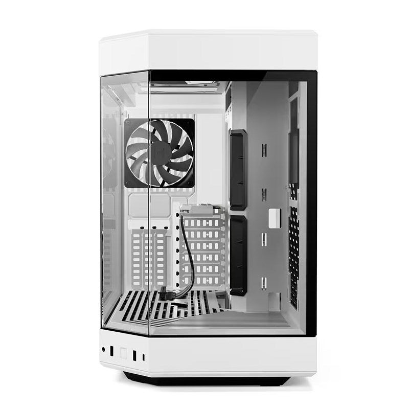HYTE Y60 Panoramic Tempered Glass E-ATX Mid Tower Gaming Case with 3 Fans - Snow White HYTE Y60 Panoramic Tempered Glass E-ATX Mid Tower Gaming Case with 3 Fans - Snow White